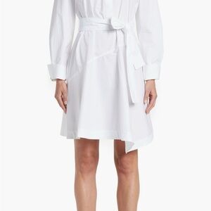 Derek Lam 10 Crosby Floral Shirt Dress In White Size 2 NWT